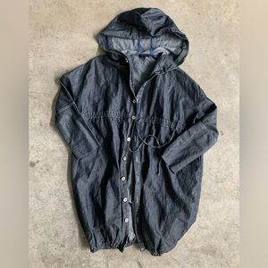 Sarah Pacini bubble hem chambray jacket - Size M